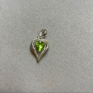 *Silver Birthstone Heart Pendant*